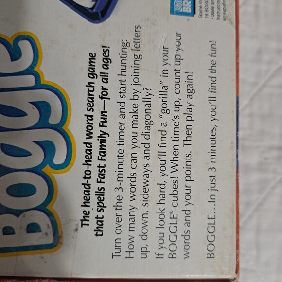 Parker Brothers "Boggle" The 3-Minute Word Search Game for Ages 8+ 1999 - Picture 9 of 11